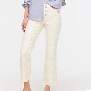 J.Crew Billie Boot Crop Eyelet Jeans NWOT